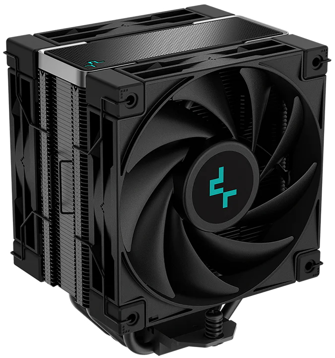 DEEPCOOL chladič AK400 Zero Dark Plus / 2x 120mm fan / 4x heatpipes / PWM / pro Intel i AMD / komplet černý